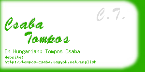 csaba tompos business card